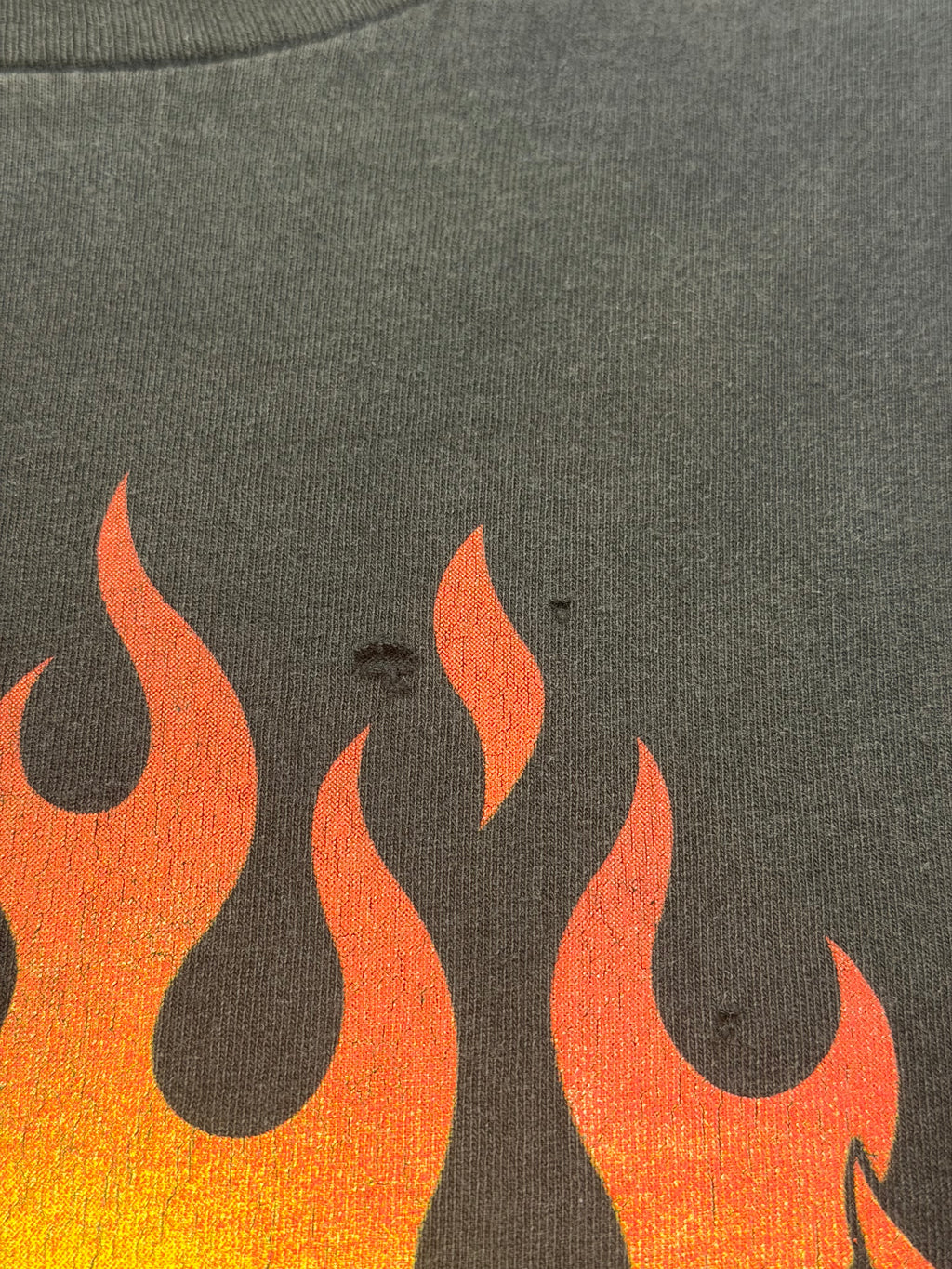 Vintage 90s Harley Flame Logo Tshirt Size Large