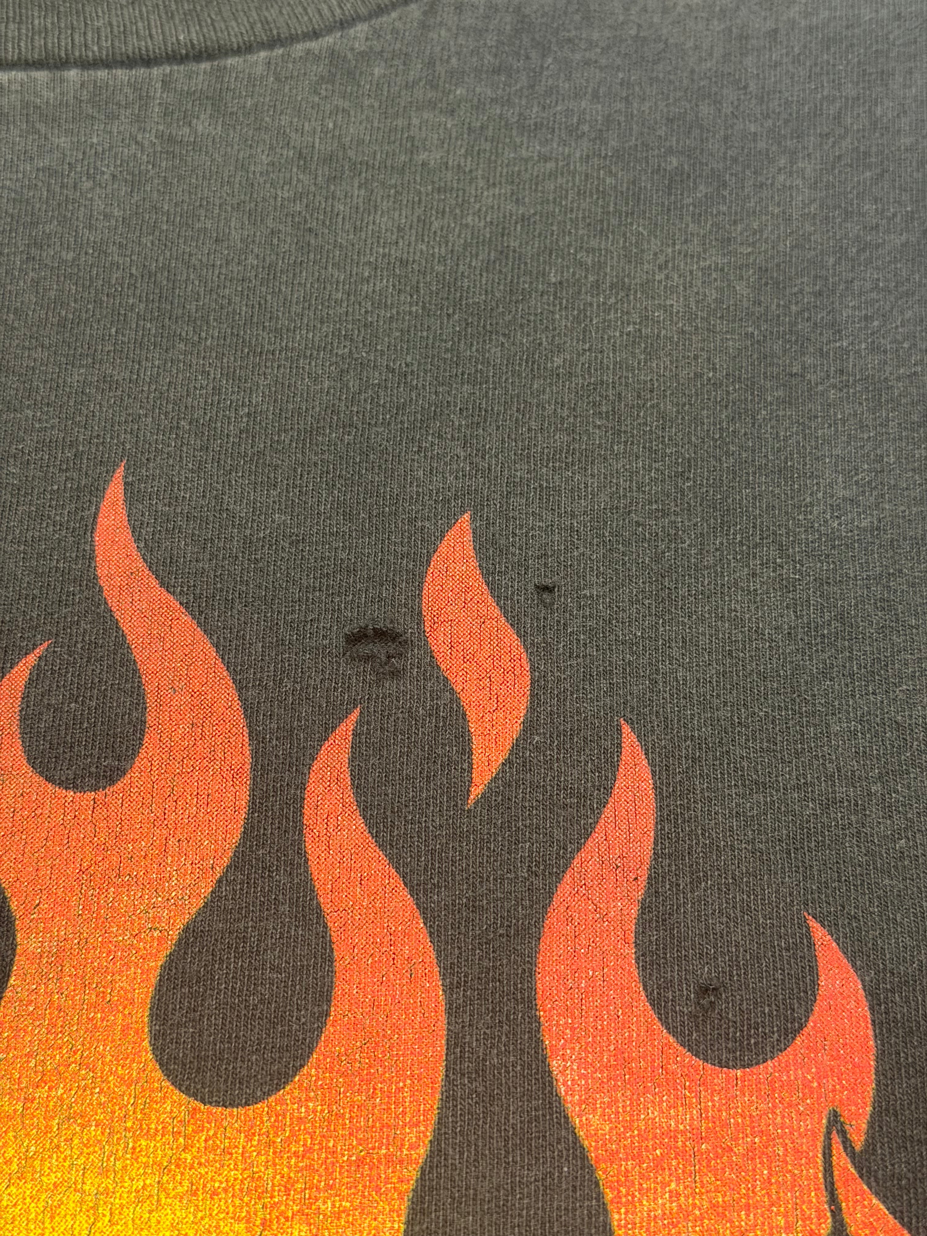 Vintage 90s Harley Flame Logo Tshirt Size Large