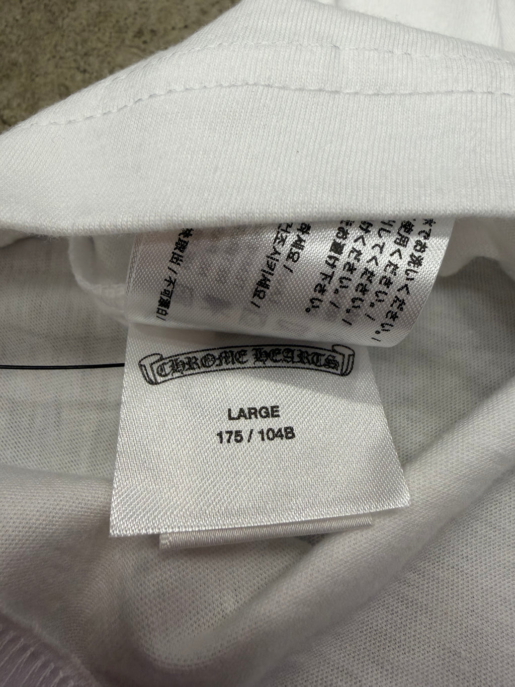 Chrome Hearts Las Vegas Horseshoe White Tshirt Size Large Brand New W/ Receipt
