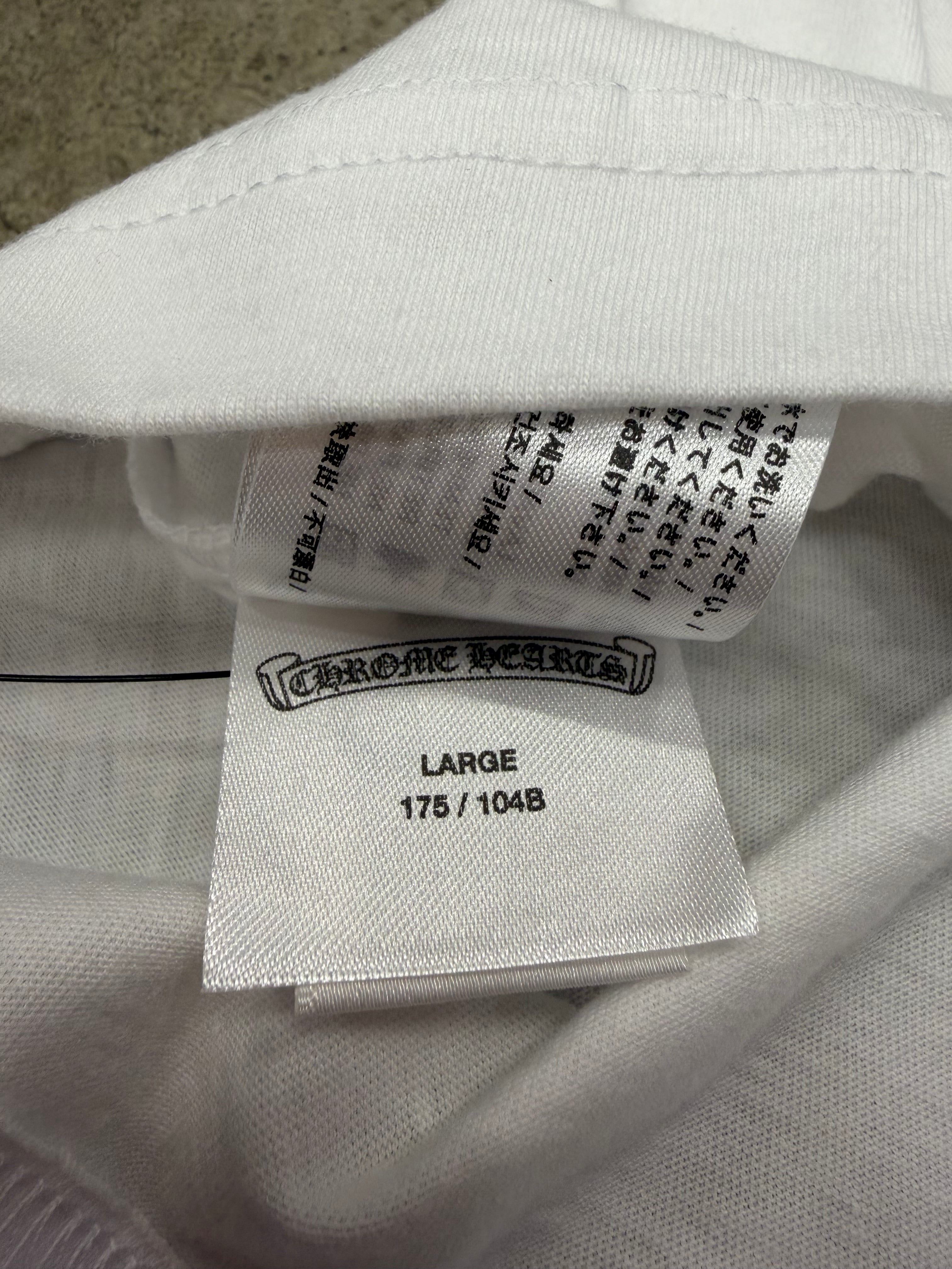 Chrome Hearts Las Vegas Horseshoe White Tshirt Size Large Brand New W/ Receipt