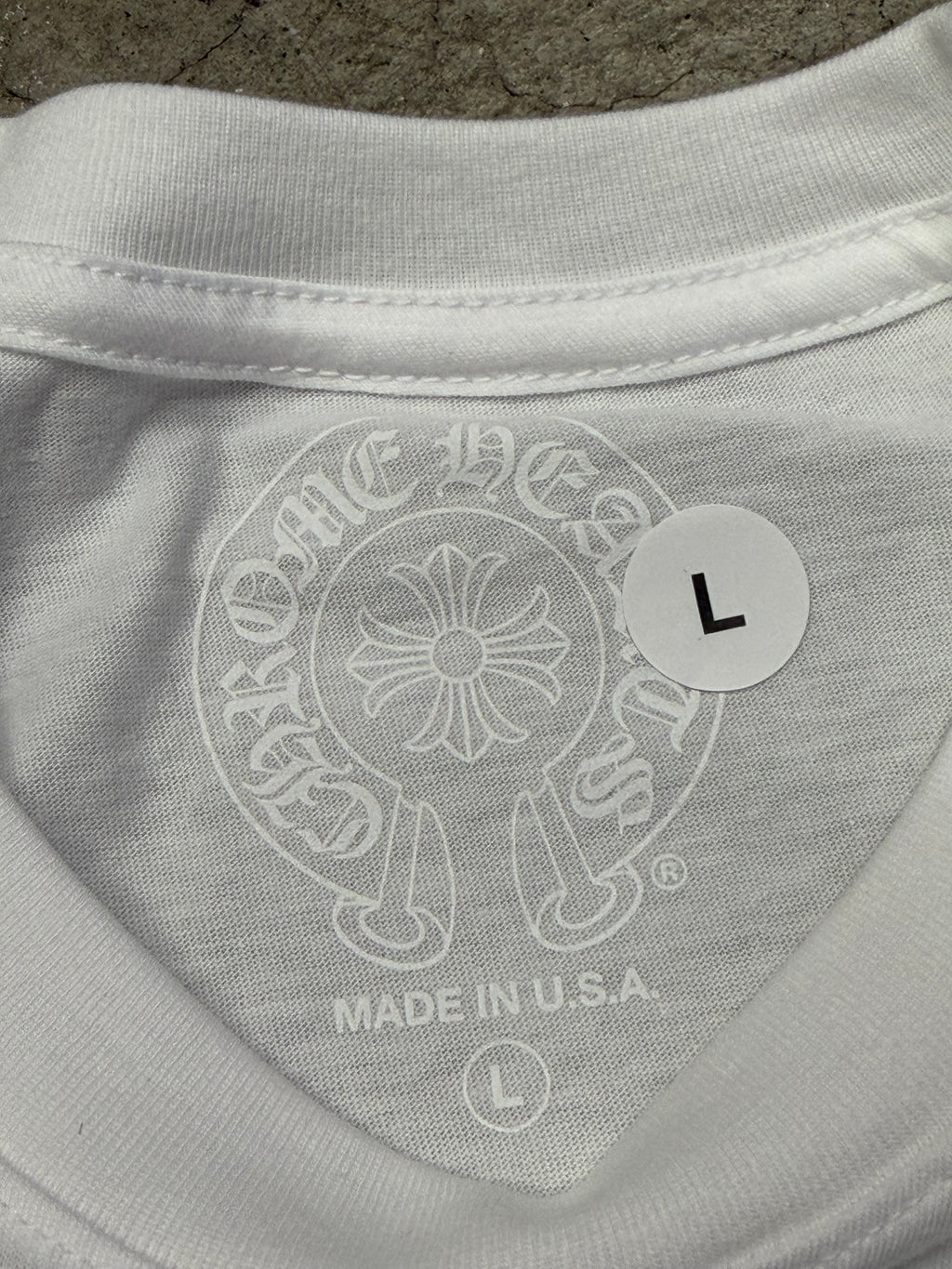 Chrome Hearts Las Vegas Horseshoe White Tshirt Size Large Brand New W/ Receipt