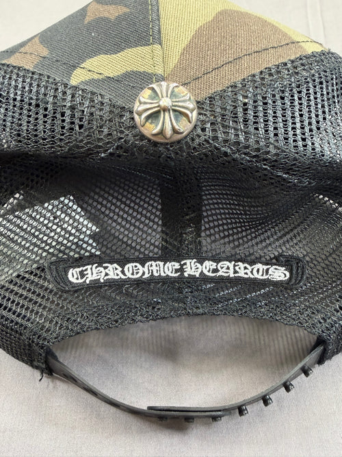 Chrome Hearts Arc Cross Camo Hollywood Trucker Hat Pre Owned