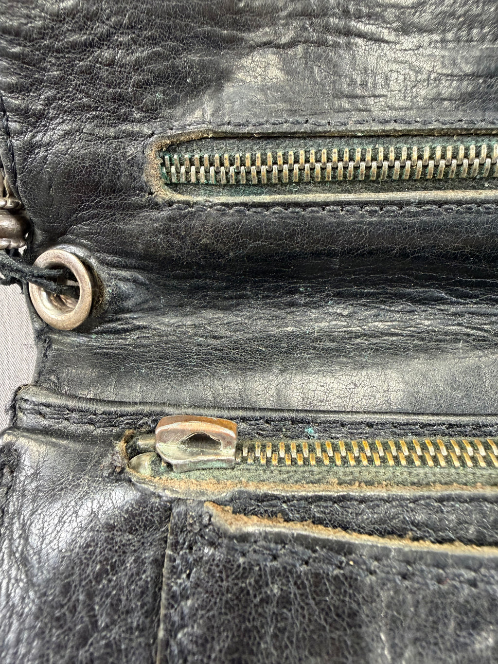 Chrome Hearts 2Zip Cross Ball Wallet Pre Owned