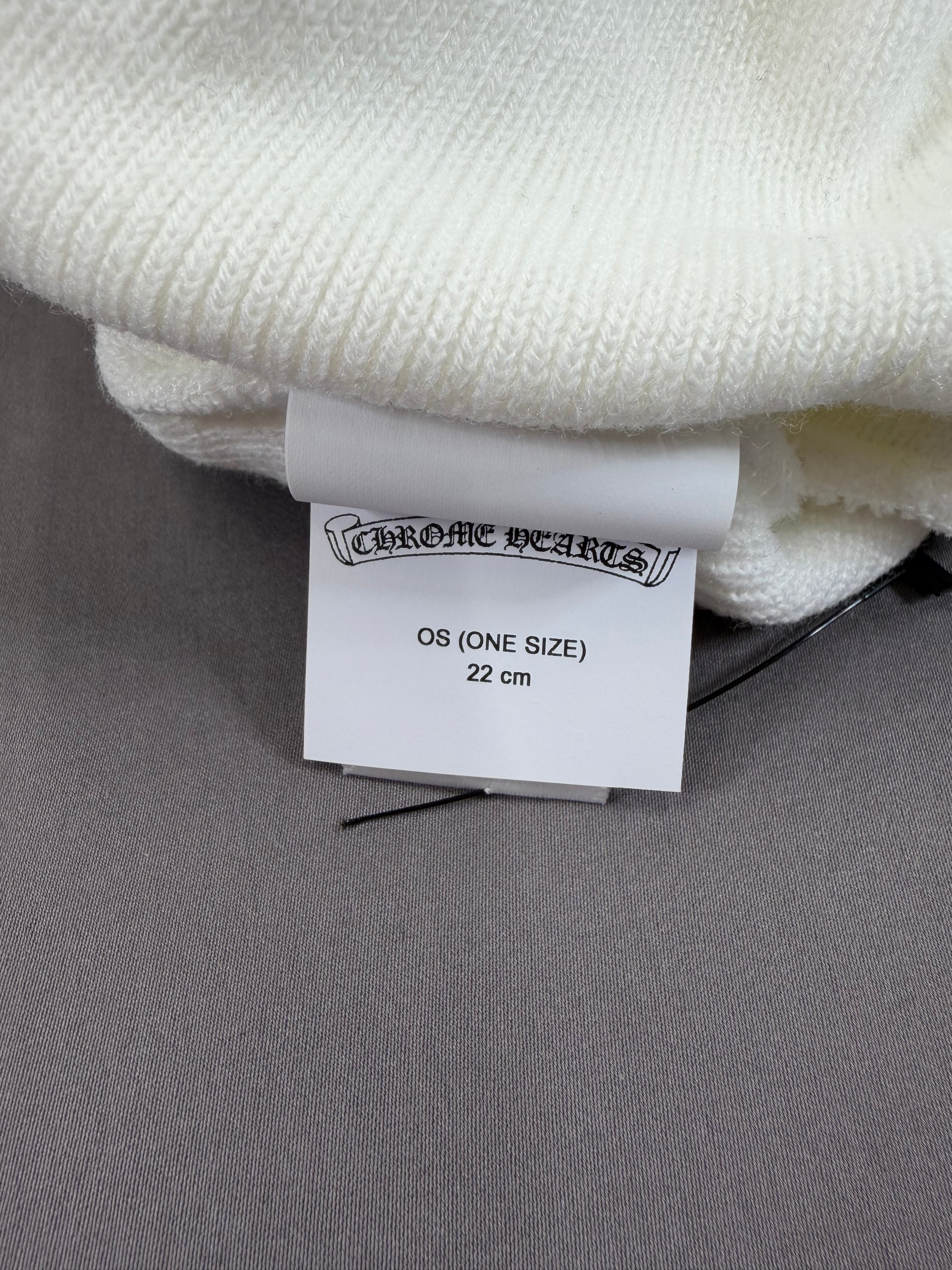 Chrome Hearts White CH Logo Beanie Brand New