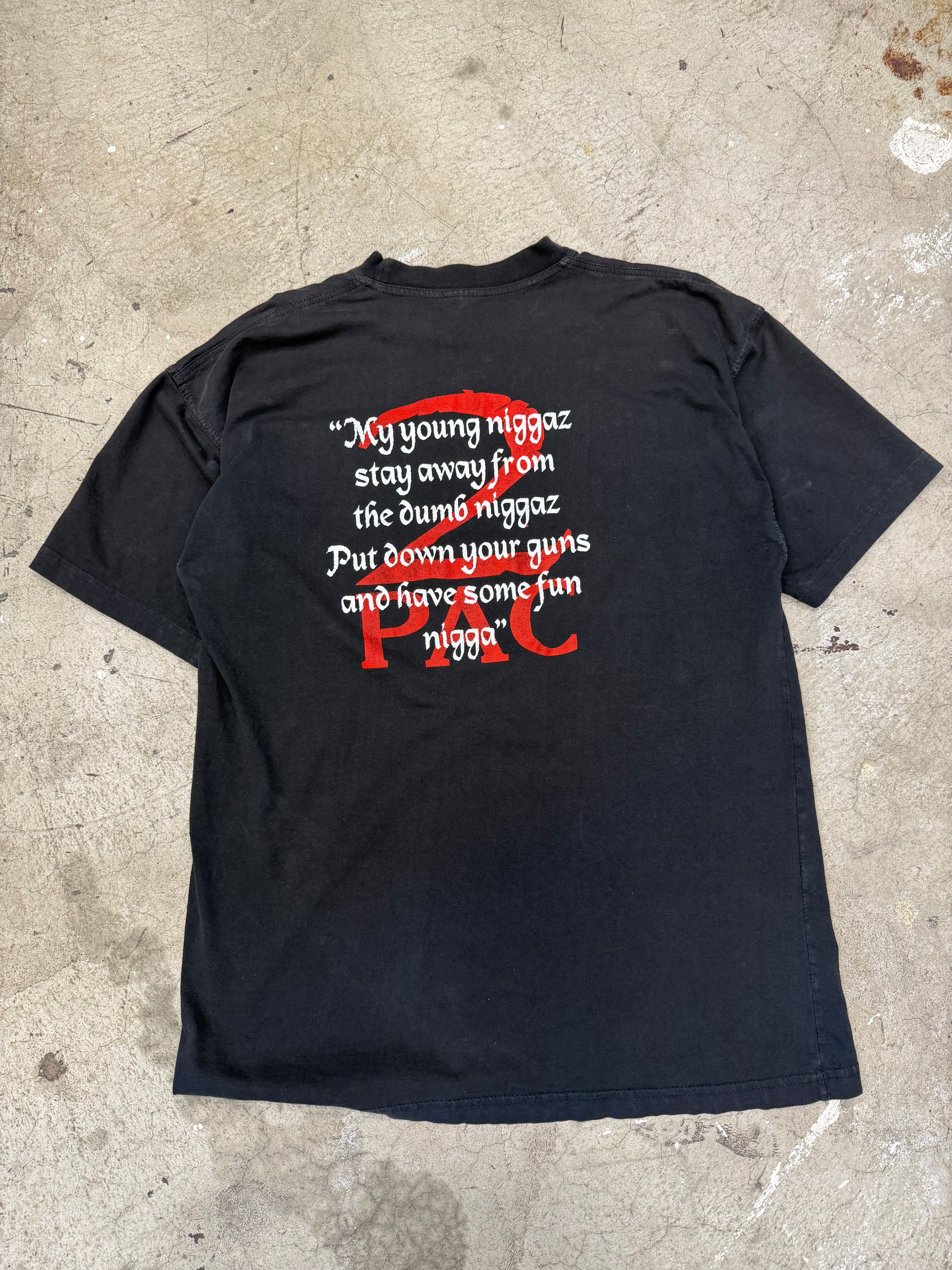 Vintage 90s Tupac Put Your Guns Down Tshirt Size XL