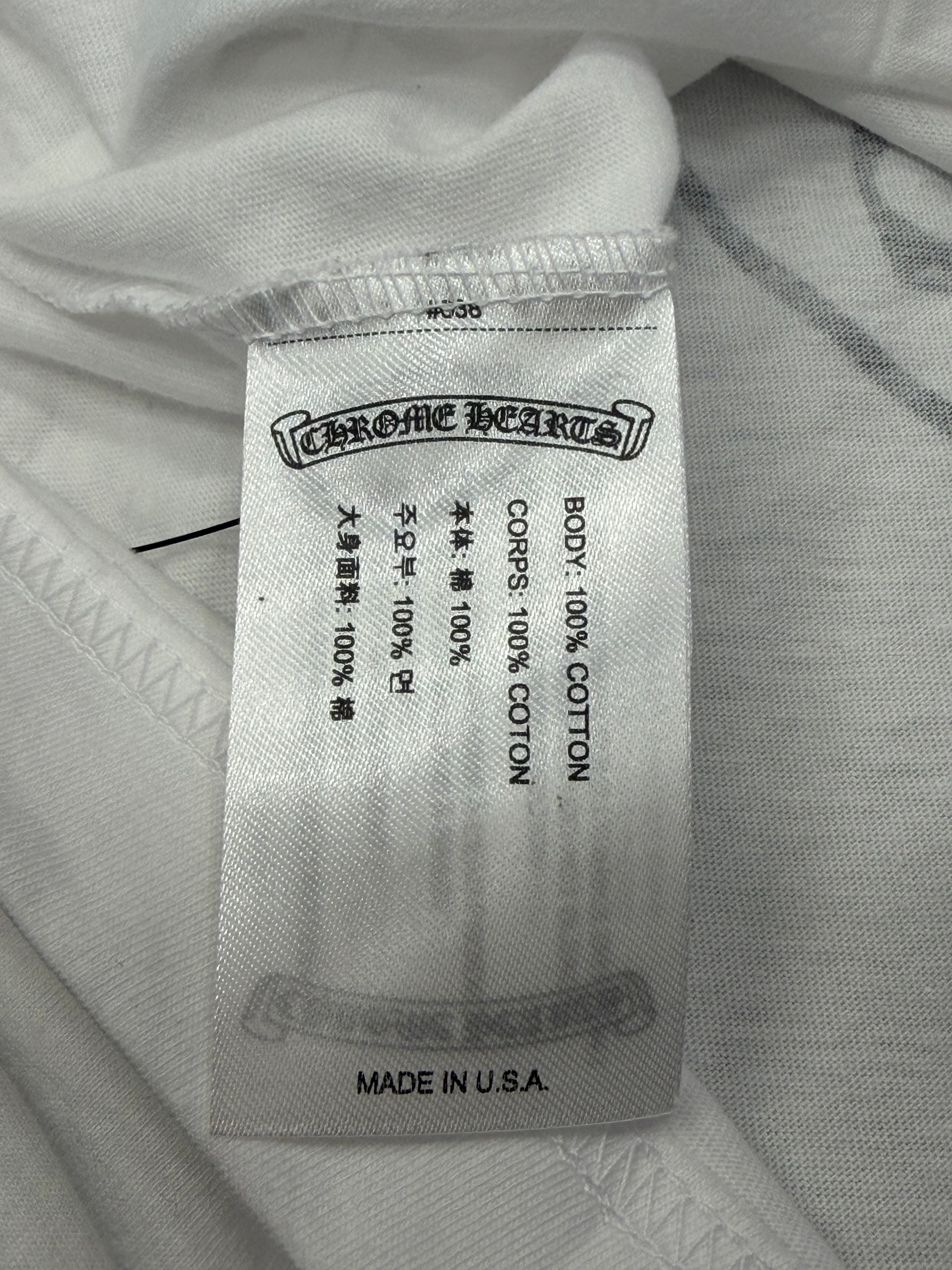 Chrome Hearts Las Vegas Horseshoe White Tshirt Size XL Brand New W/ Receipt