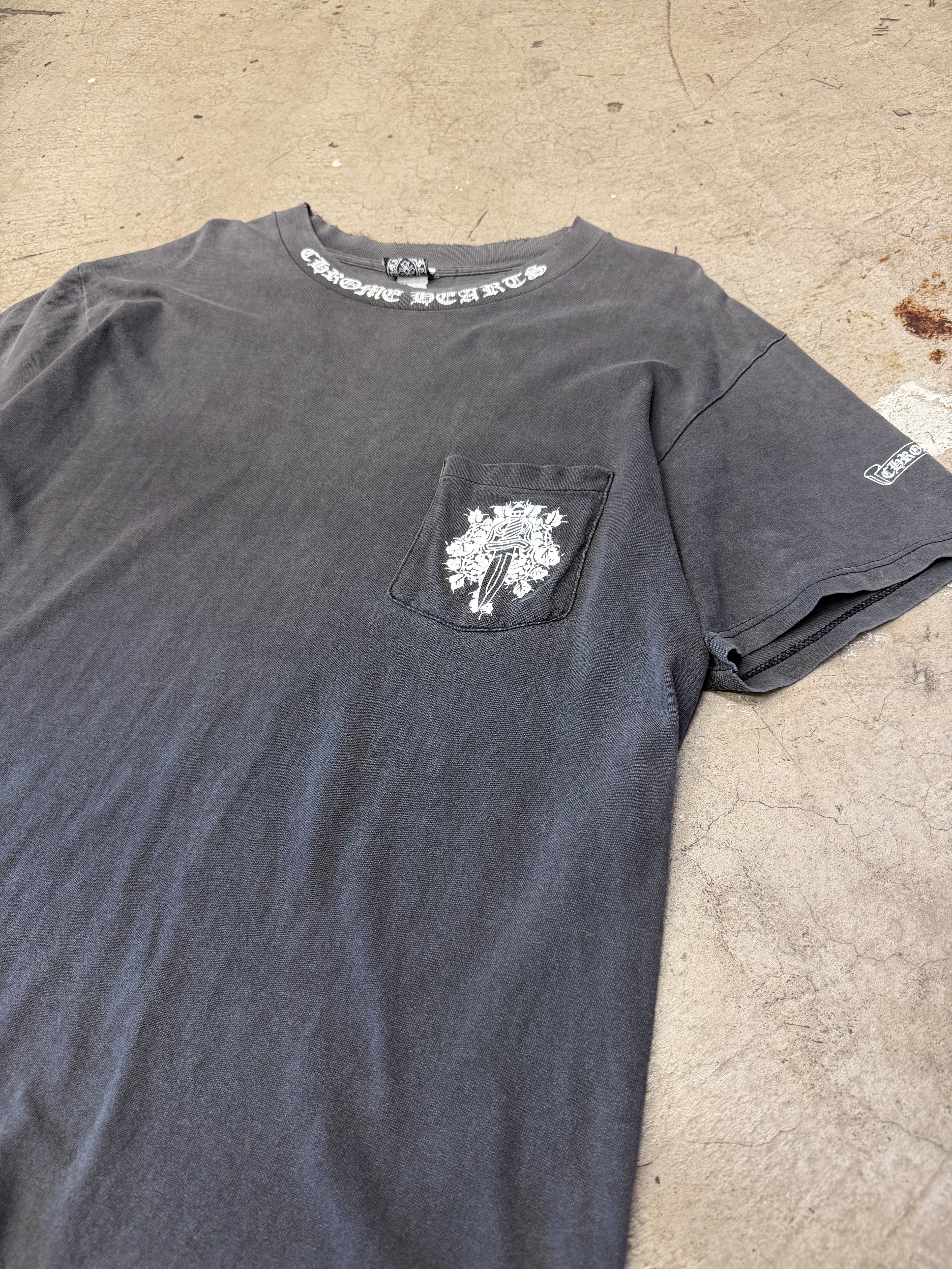 Vintage 90s Chrome Hearts Vine Dagger Scroll Tshirt Size Large