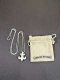 Chrome Hearts White Silicone Fleur Pendant & Ball Chain