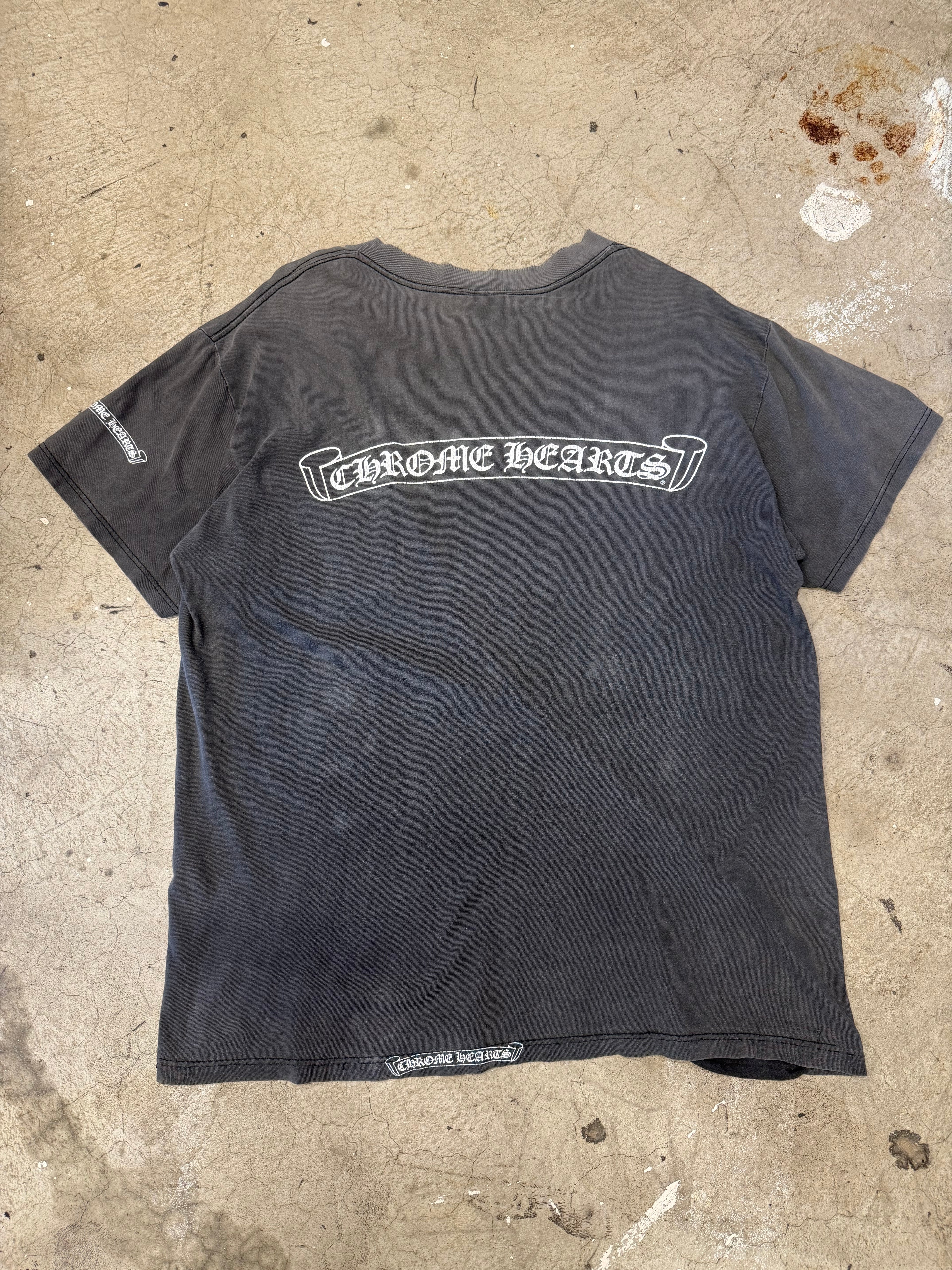 Vintage 90s Chrome Hearts Vine Dagger Scroll Tshirt Size Large