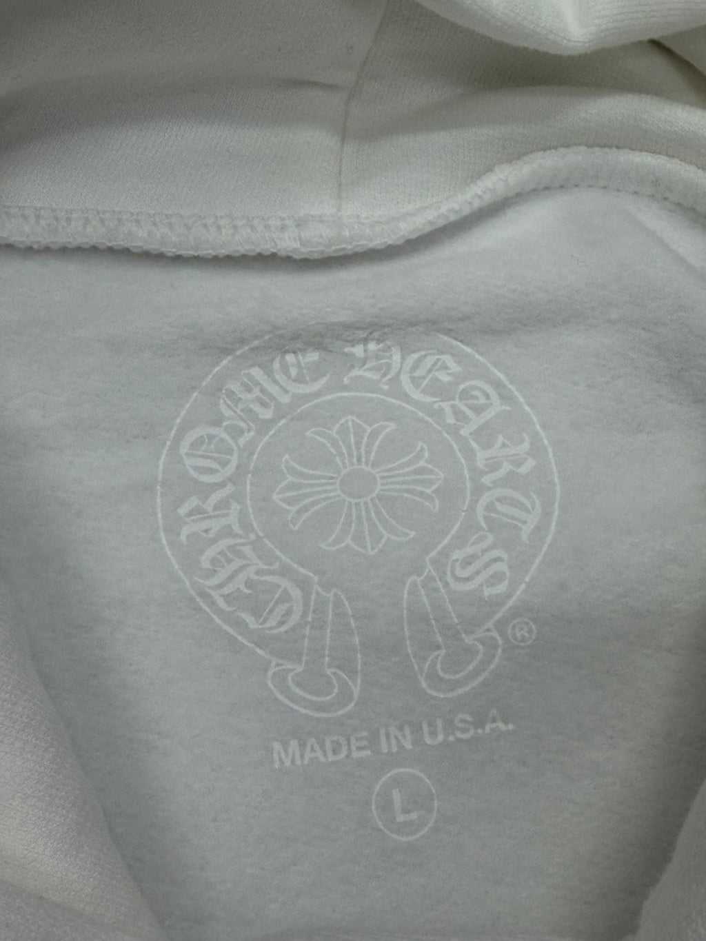 Chrome Hearts White Vertical Logo Hoodie Size Large Brand New W/ Receipt