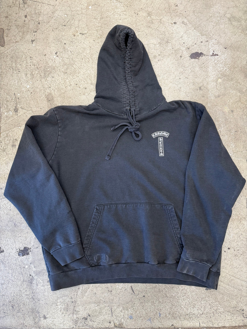 Chrome Hearts CH Scroll Black Hoodie Size XL Pre Owned