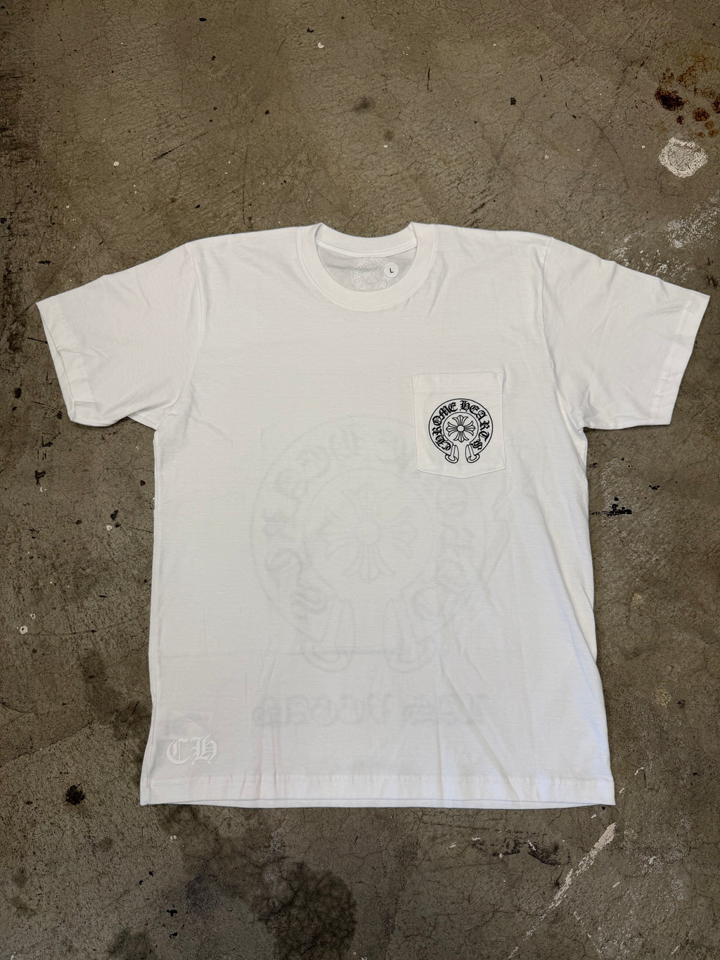 Chrome Hearts Las Vegas Horseshoe White Tshirt Size Large Brand New W/ Receipt