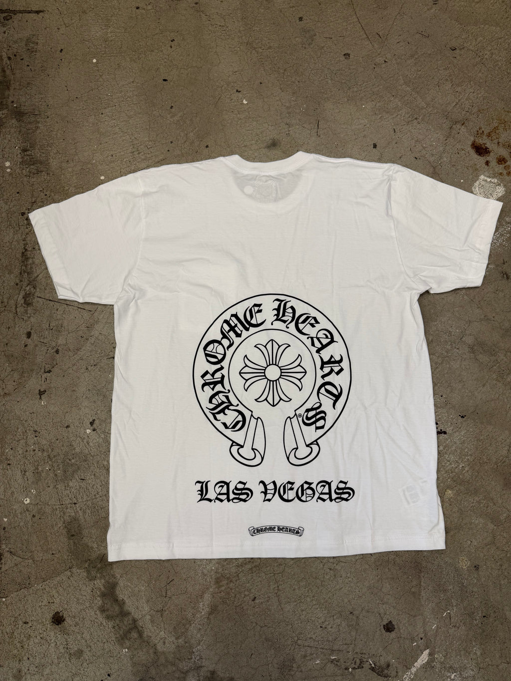 Chrome Hearts Las Vegas Horseshoe White Tshirt Size XL Brand New W/ Receipt