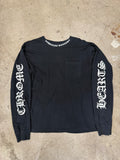 Chrome Hearts White Collar Print Black Longsleeve Tshirt Size XL Pre Owned