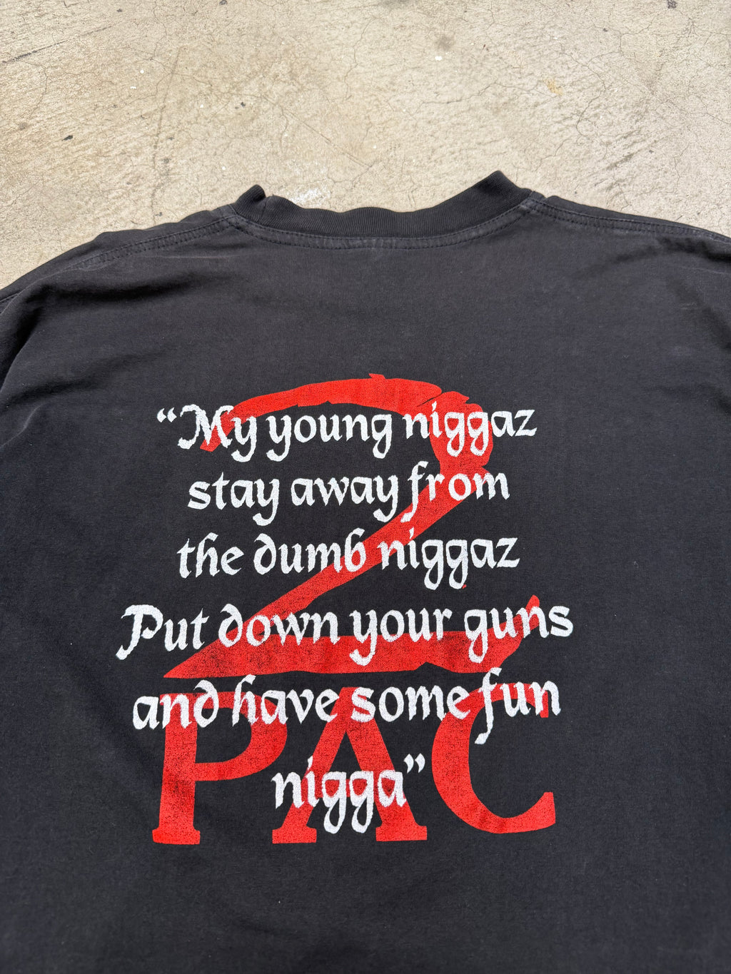 Vintage 90s Tupac Put Your Guns Down Tshirt Size XL