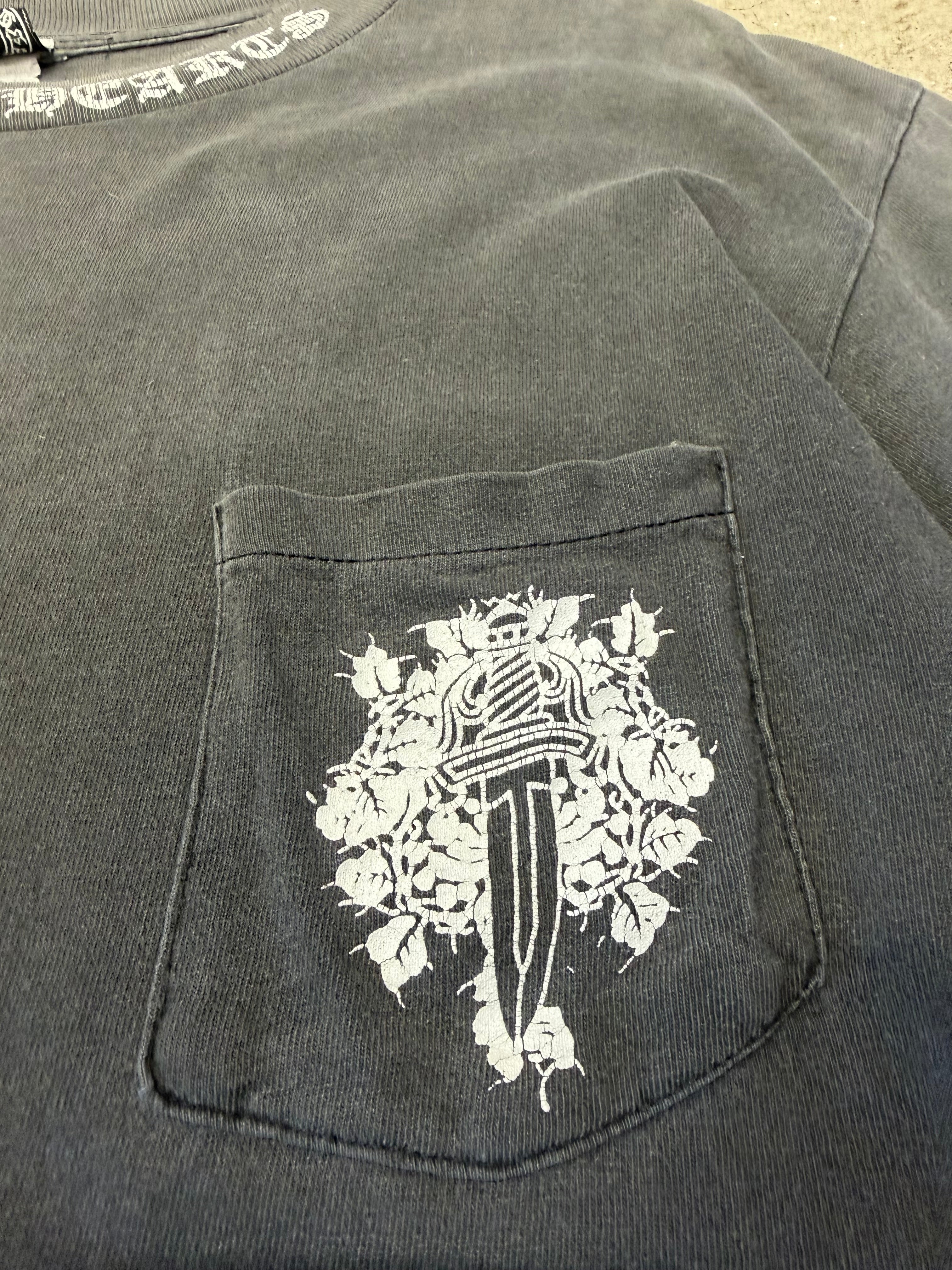 Vintage 90s Chrome Hearts Vine Dagger Scroll Tshirt Size Large