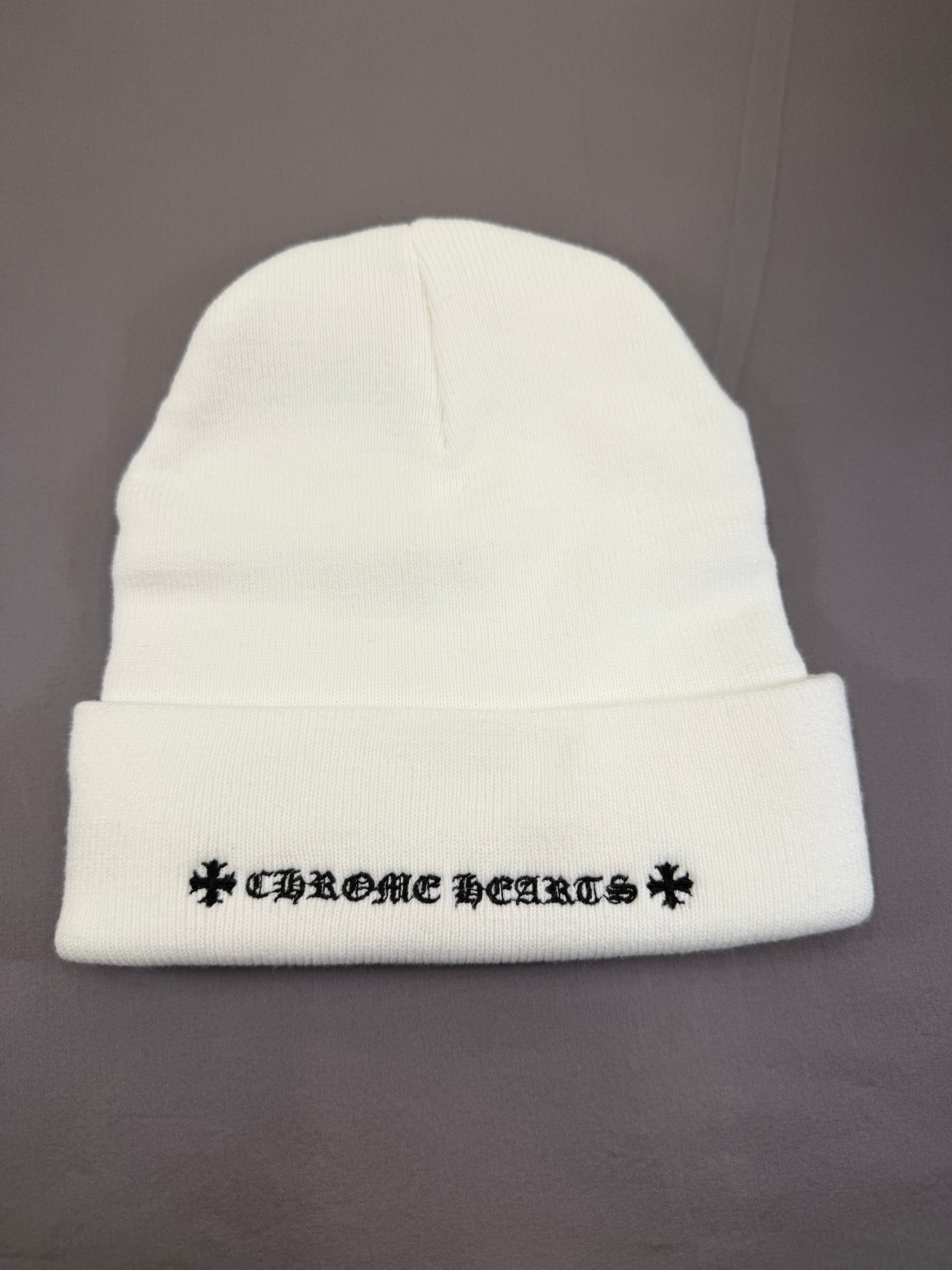 Chrome Hearts White CH Logo Beanie Brand New