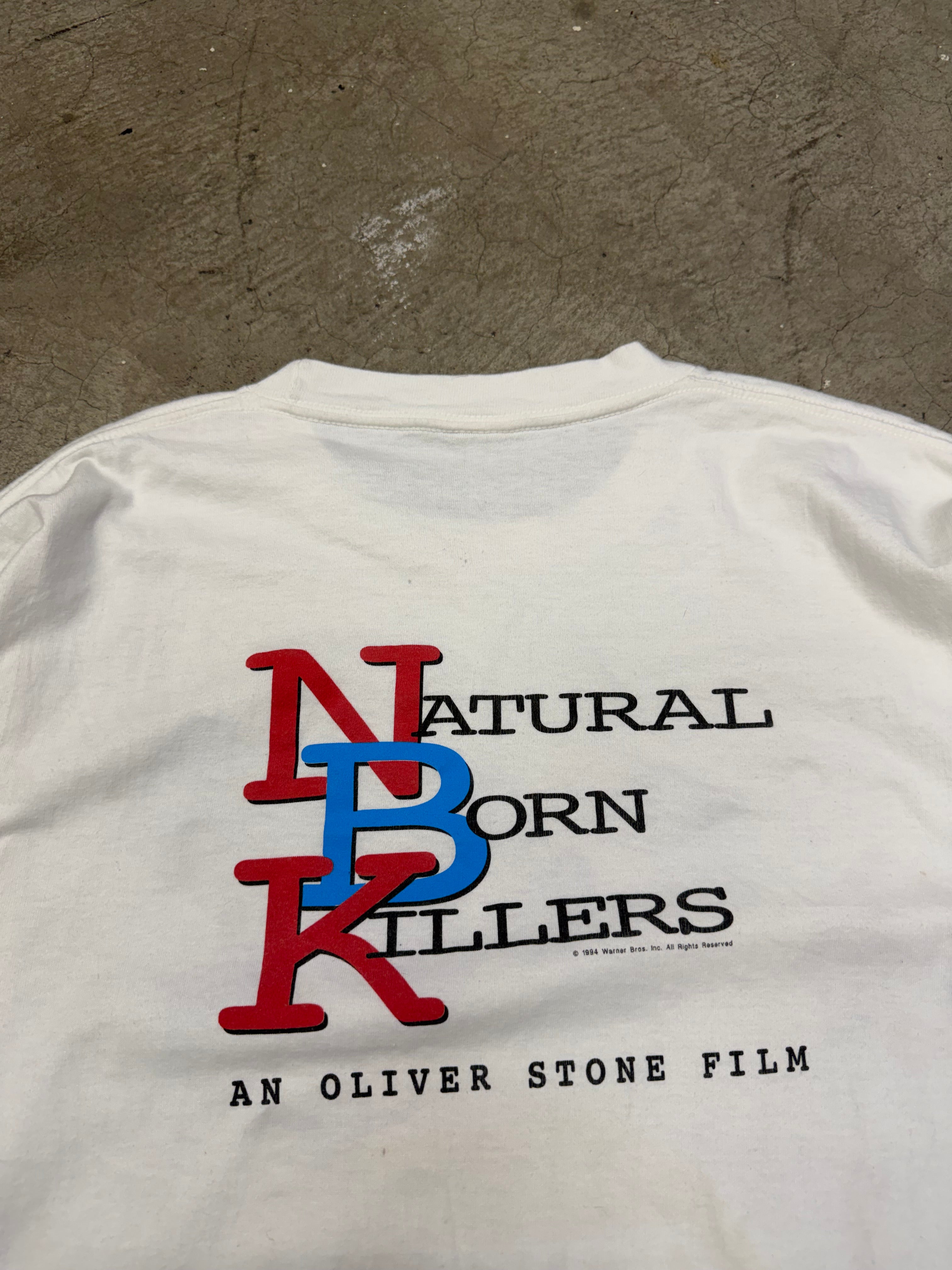 Vintage 1994 NBK Natural Born Killers Cartoon Movie Promo Tshirt Size XL
