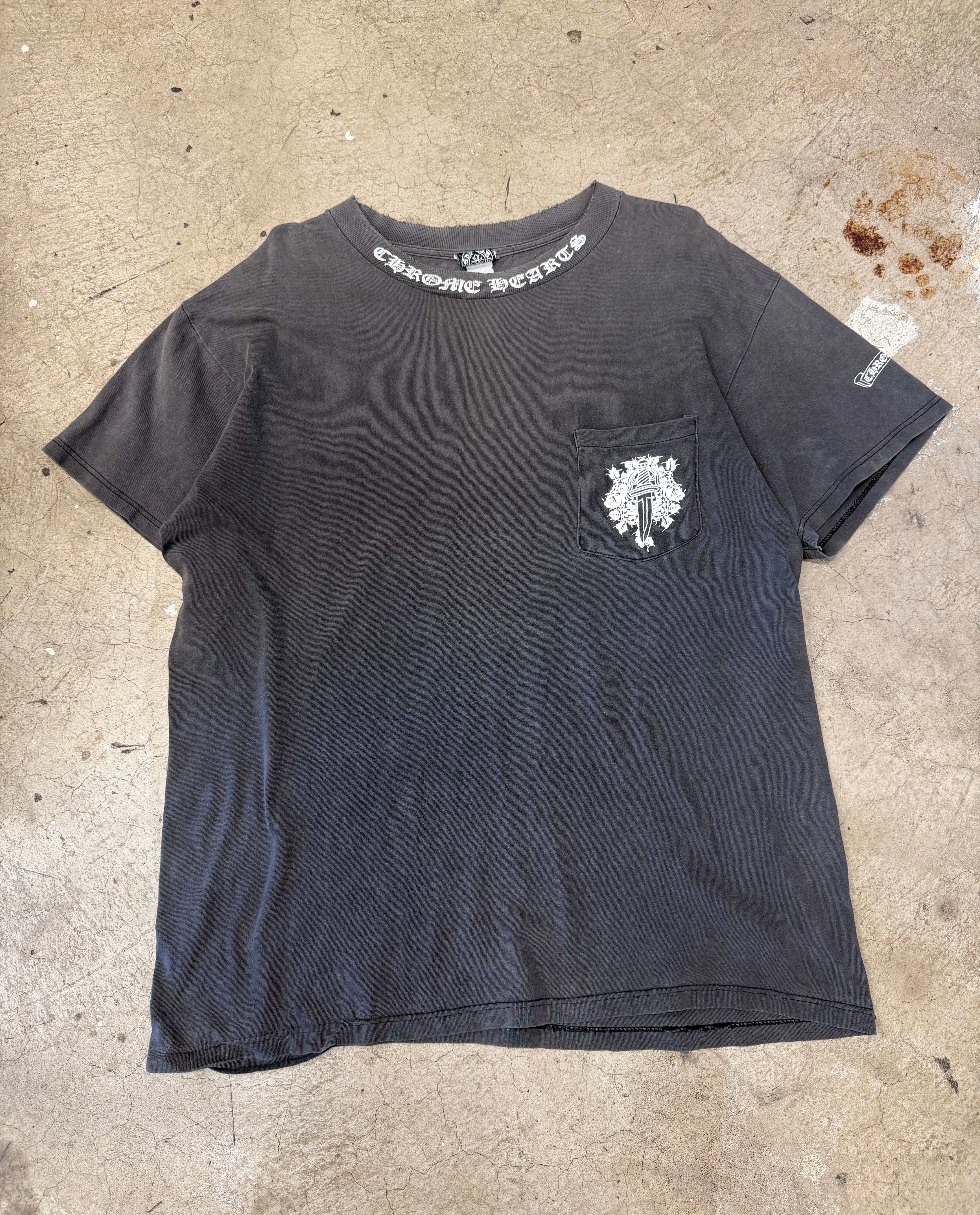 Vintage 90s Chrome Hearts Vine Dagger Scroll Tshirt Size Large