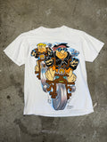 Vintage 90s Flintstones Bikers Tshirt Size Medium