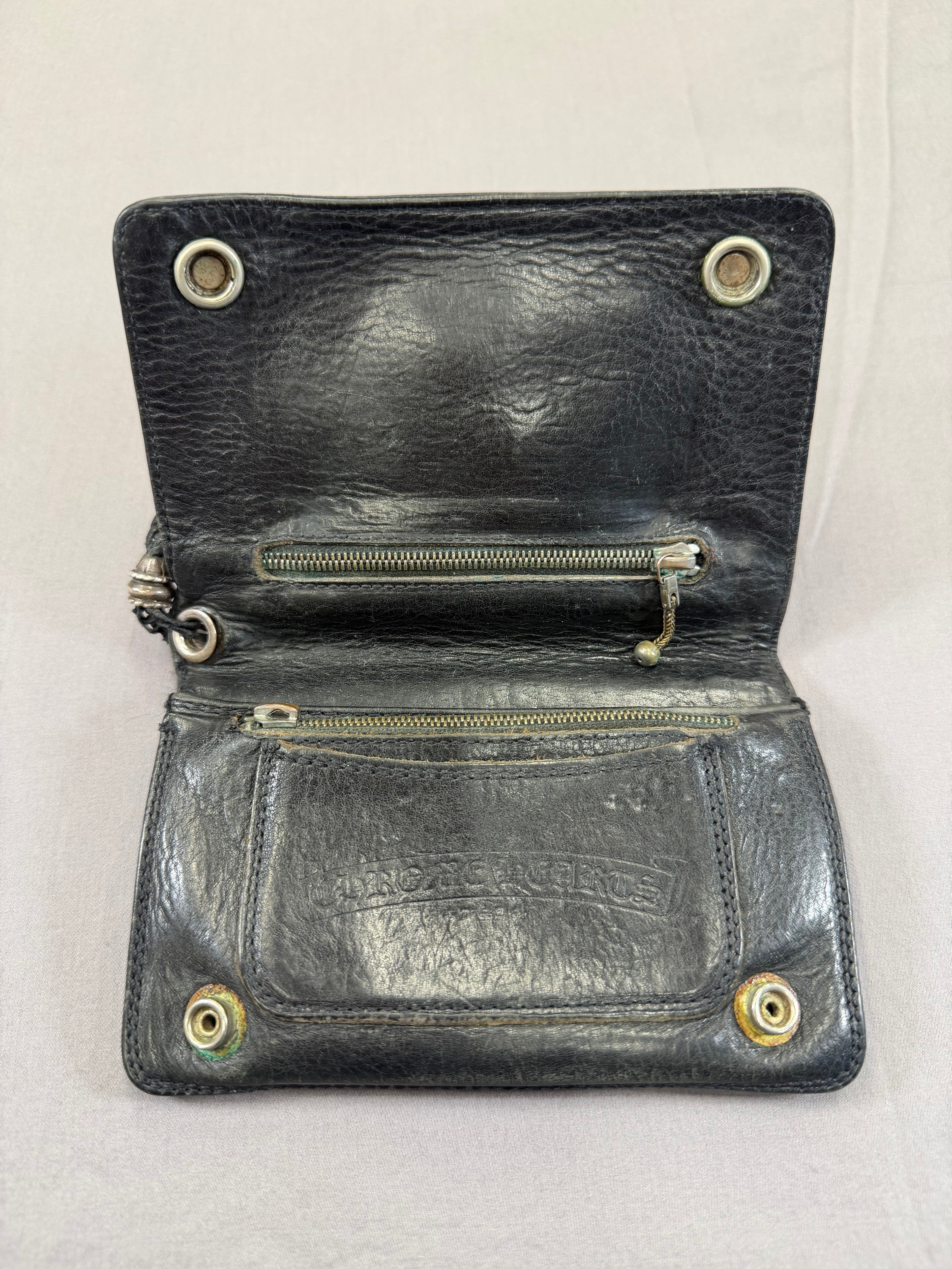 Chrome Hearts 2Zip Cross Ball Wallet Pre Owned