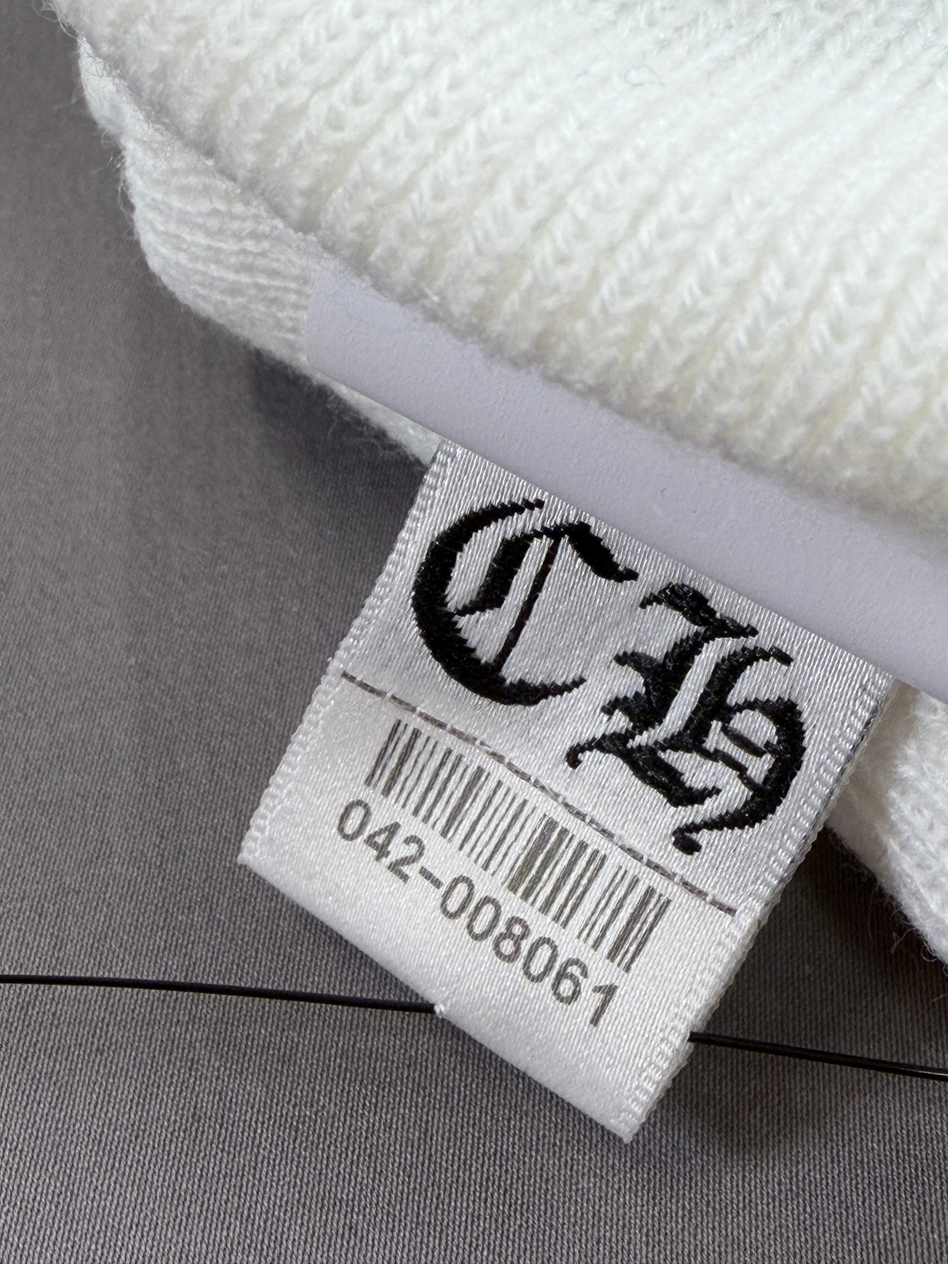 Chrome Hearts White CH Logo Beanie Brand New