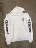 Chrome Hearts White Vertical Logo Hoodie Size Large Brand New W/ Receipt