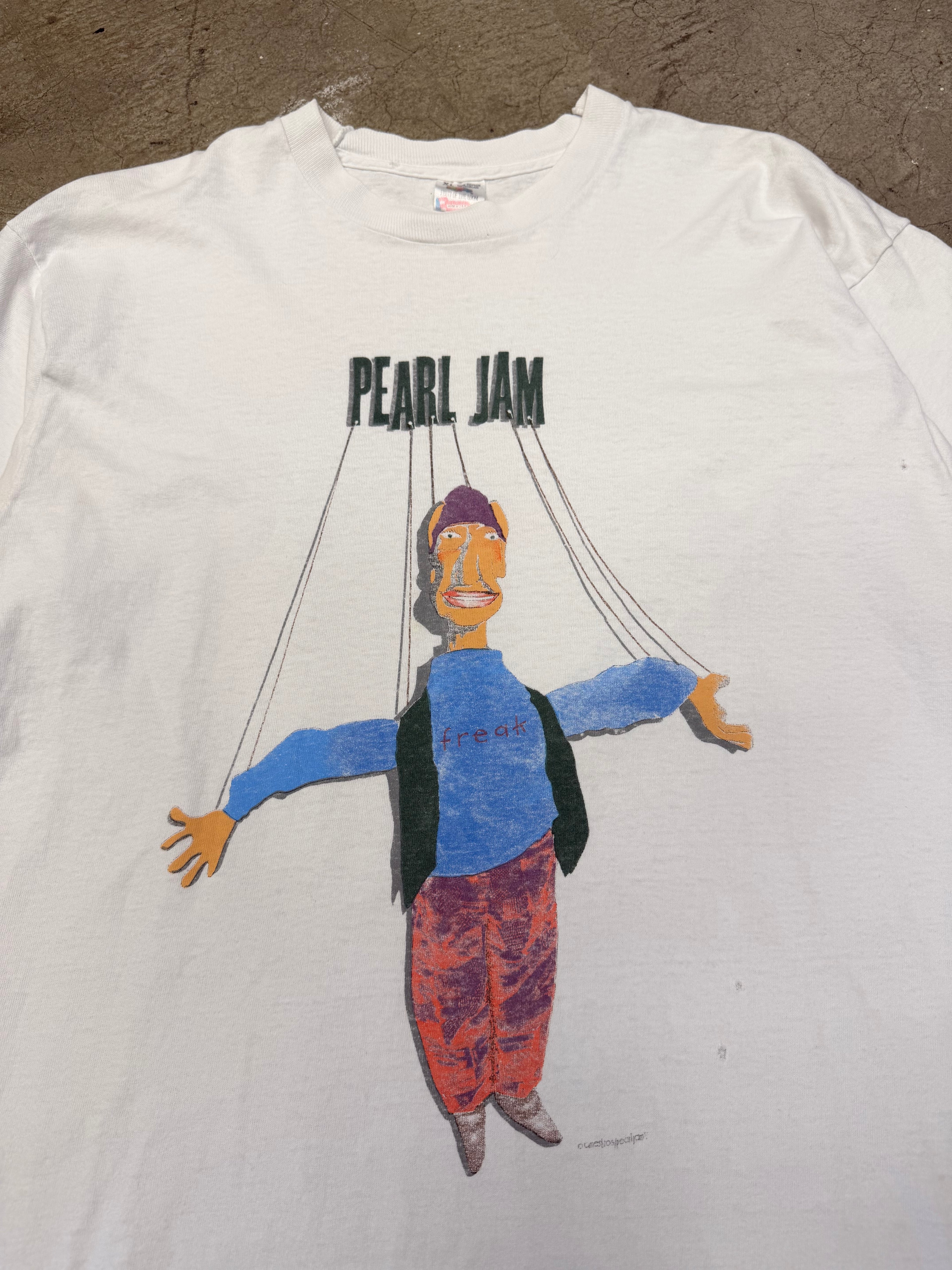 Vintage 1994 Pearl Jam Freak Puppet Tshirt Size XL
