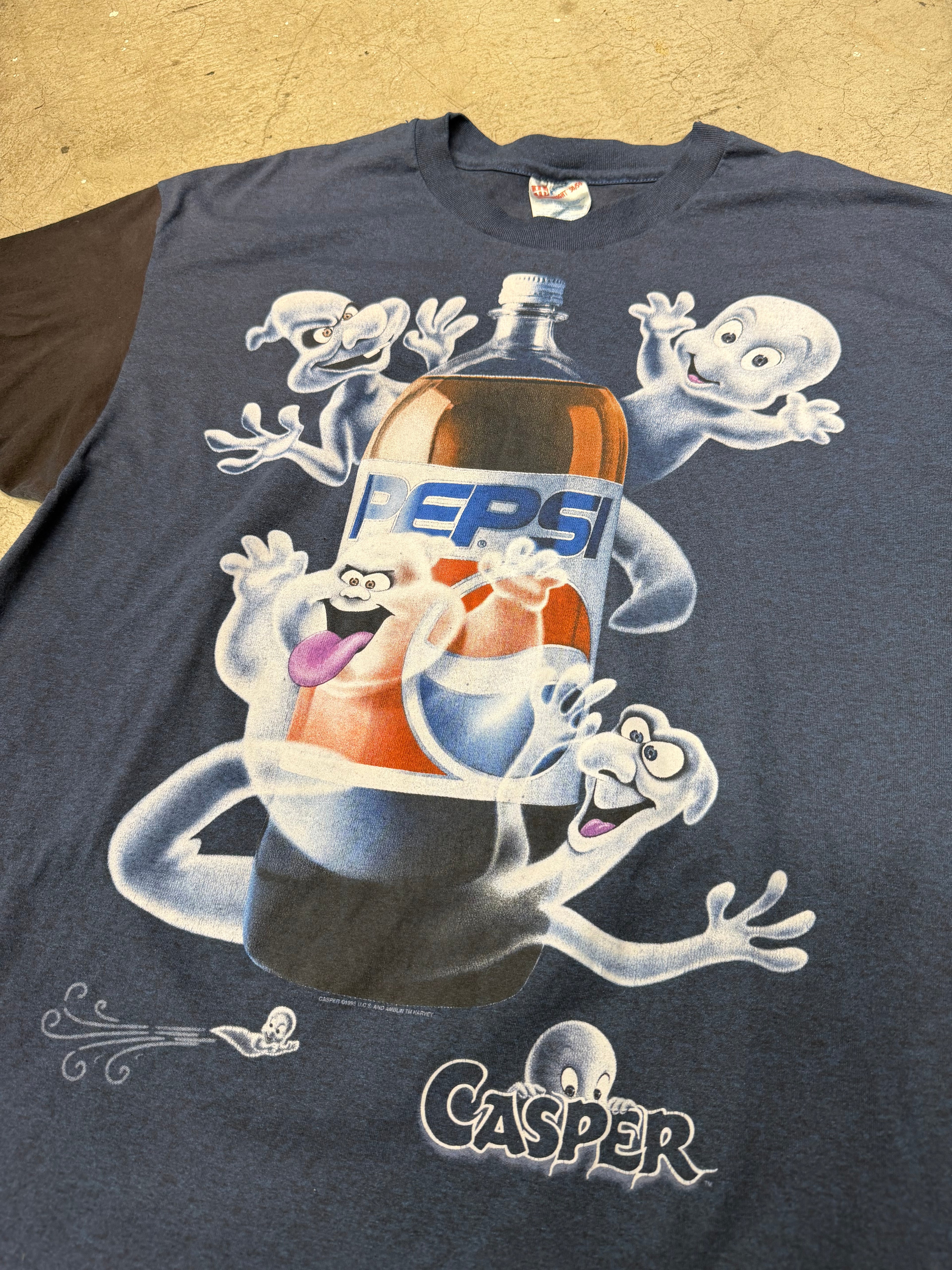 Vintage 1995 Casper Pepsi Promo SJF Tee Size XL