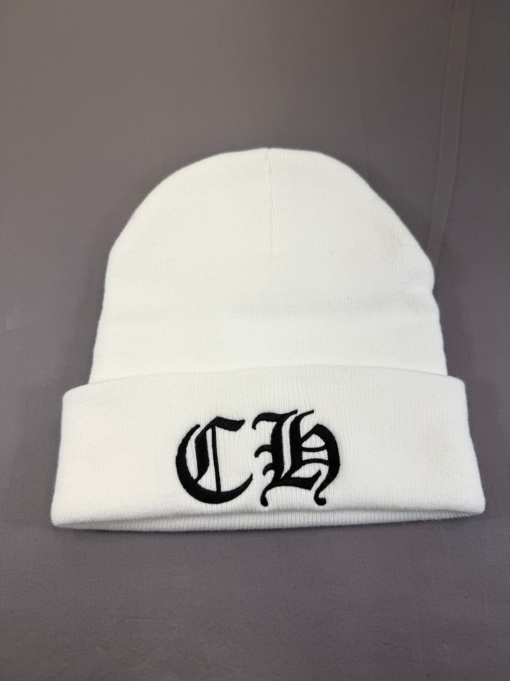 Chrome Hearts White CH Logo Beanie Brand New