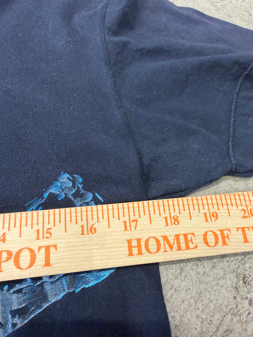 Vintage Chrome Hearts X Joe Foti Blue Foil Harris Teeter Tshirt Size XS Pre Owned