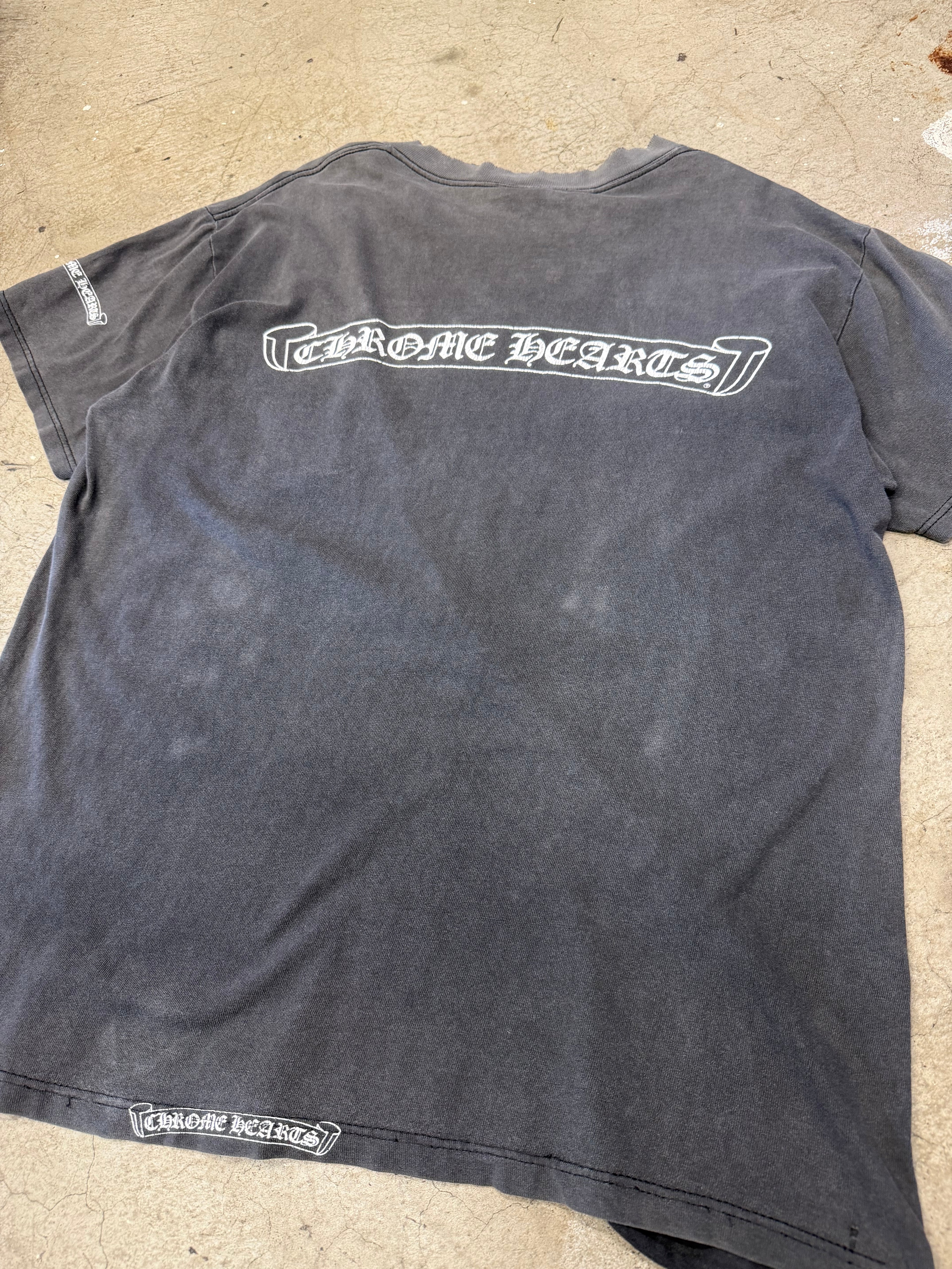 Vintage 90s Chrome Hearts Vine Dagger Scroll Tshirt Size Large